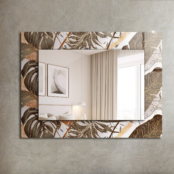 Decorative mirror Leaves with tropical motifs