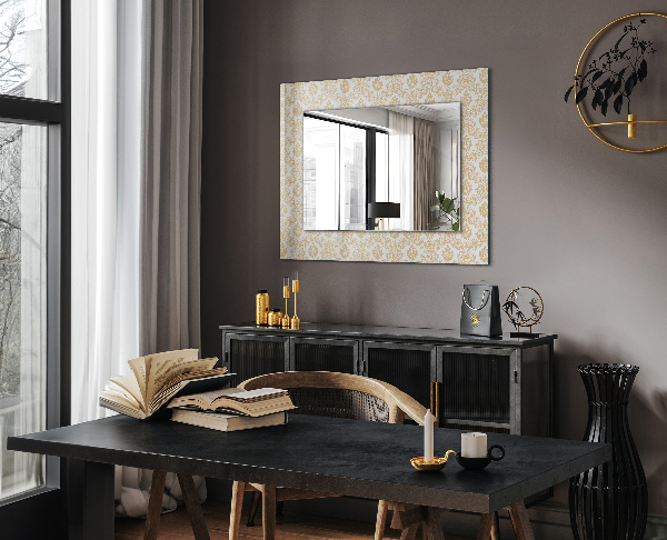 Wall mirror design Yellow decorations