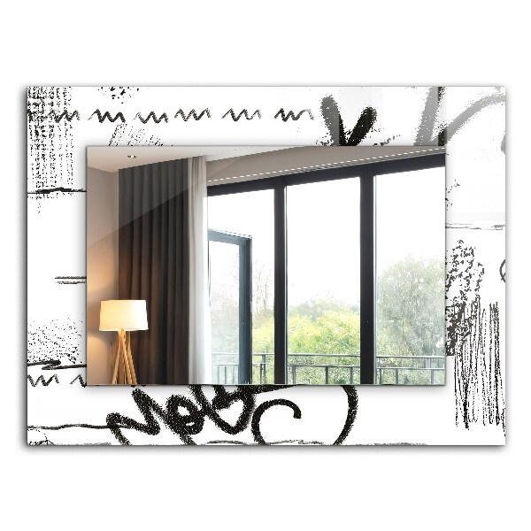 Printed mirror Modern abstract stencils