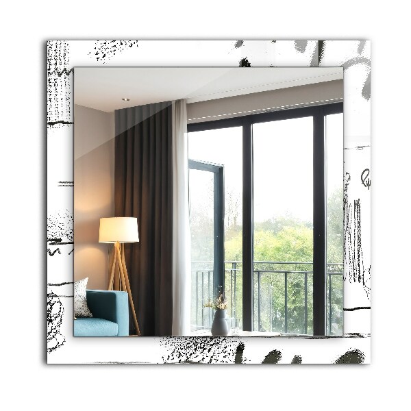Printed mirror Modern abstract stencils