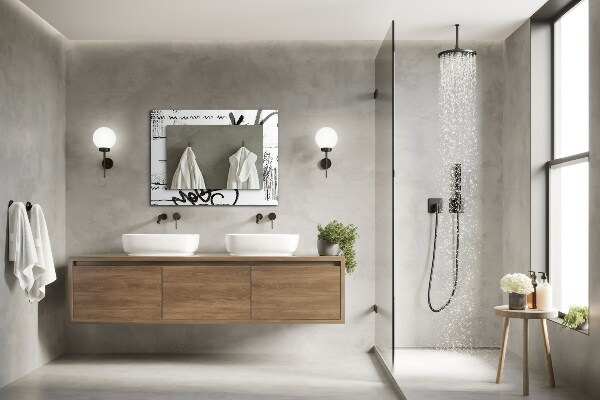 Printed mirror Modern abstract stencils