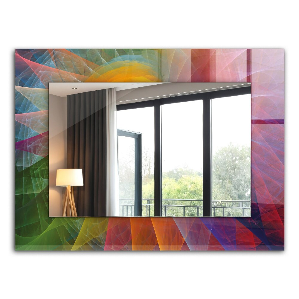 Printed mirror Coloured abstract spiral