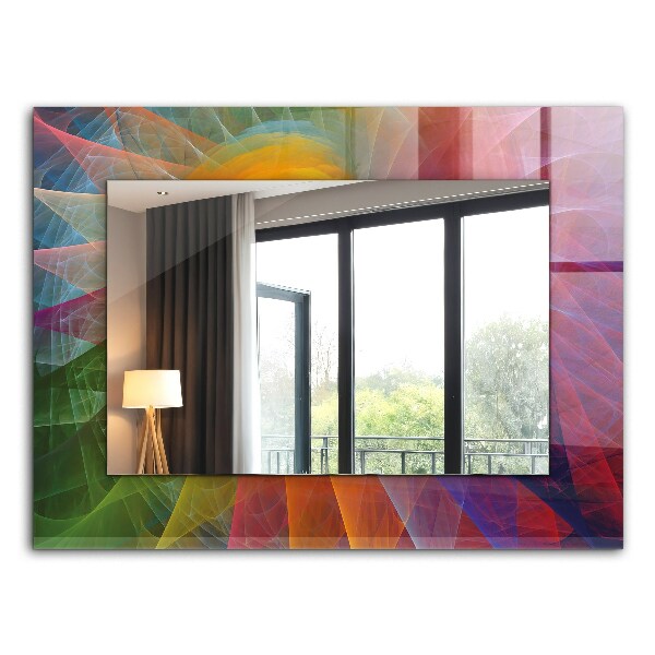 Printed mirror Coloured abstract spiral