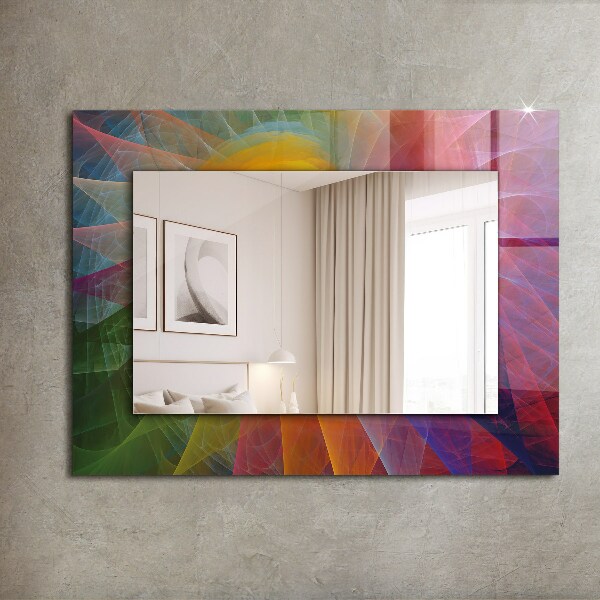 Printed mirror Coloured abstract spiral