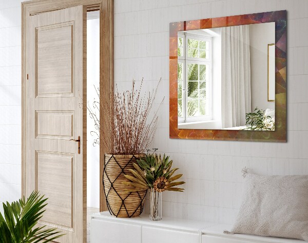 Wall mirror design Colourful fractal spiral