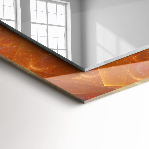 Wall mirror design Colourful fractal spiral