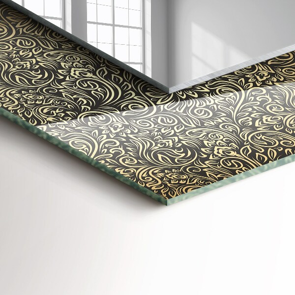 Decorative mirror Golden decorative motif