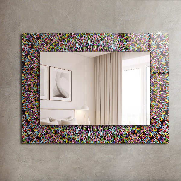 Wall mirror decor Coloured mandala