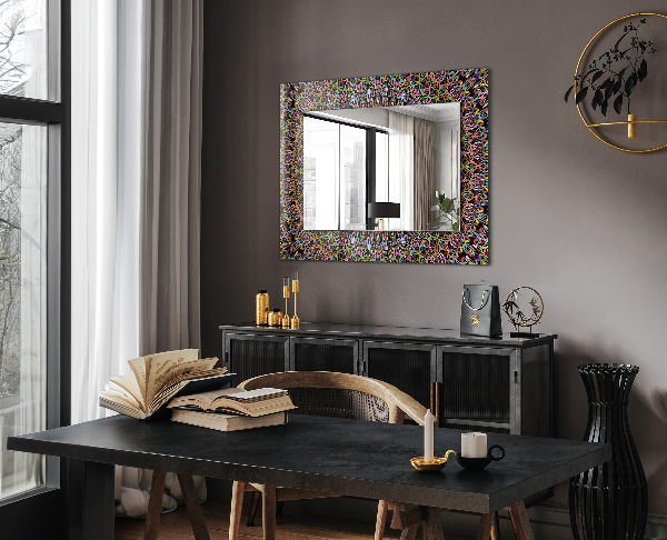 Wall mirror decor Coloured mandala
