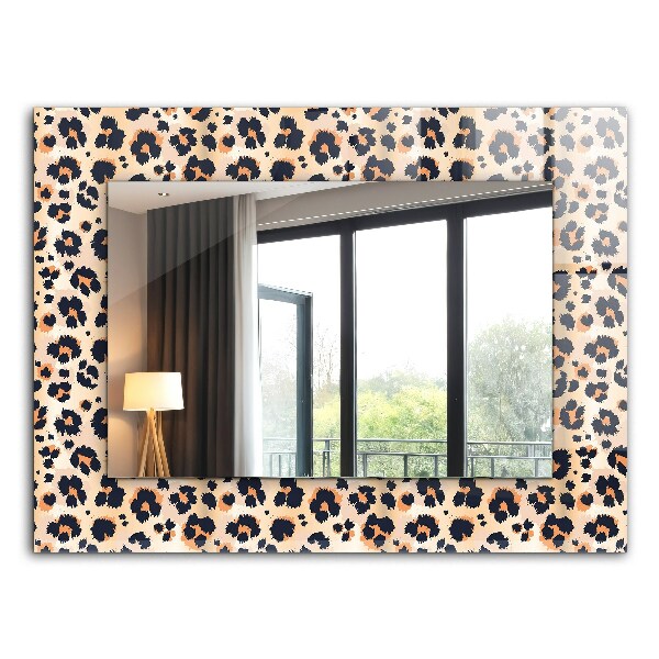 Wall mirror decor Leopard pattern