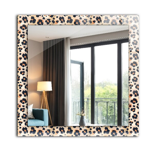 Wall mirror decor Leopard pattern