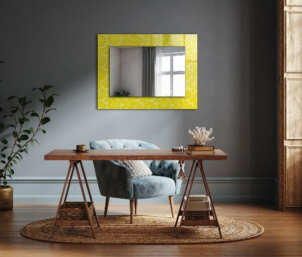 Printed mirror Lemon slices pattern