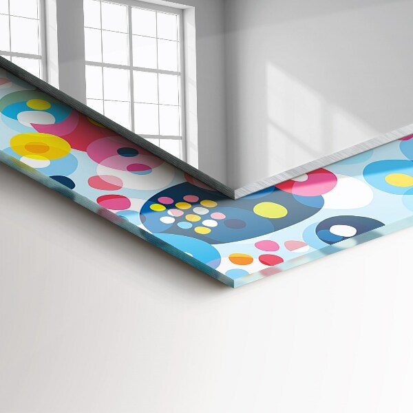 Wall mirror design Colourful abstract motifs