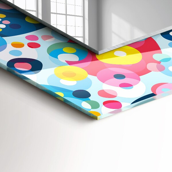 Wall mirror design Colourful abstract motifs