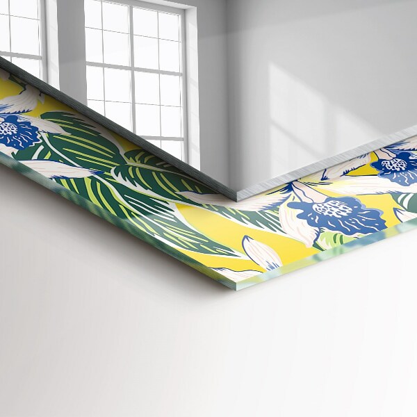 Wall mirror design Flowers and leaves