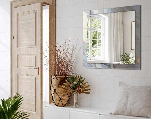 Decorative mirror Coloured abstract motifs