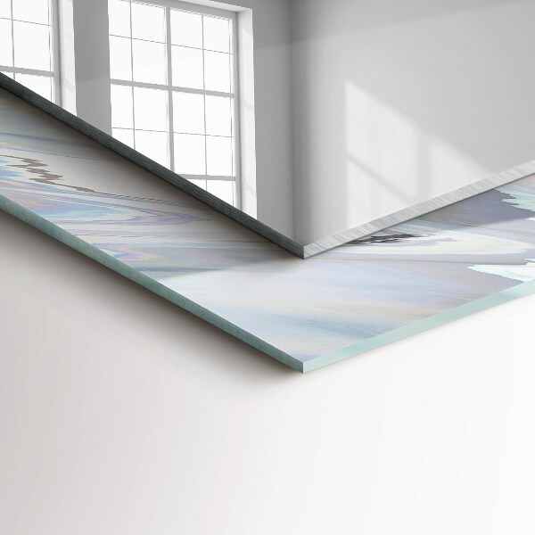 Decorative mirror Coloured abstract motifs
