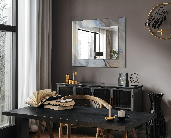 Decorative mirror Coloured abstract motifs