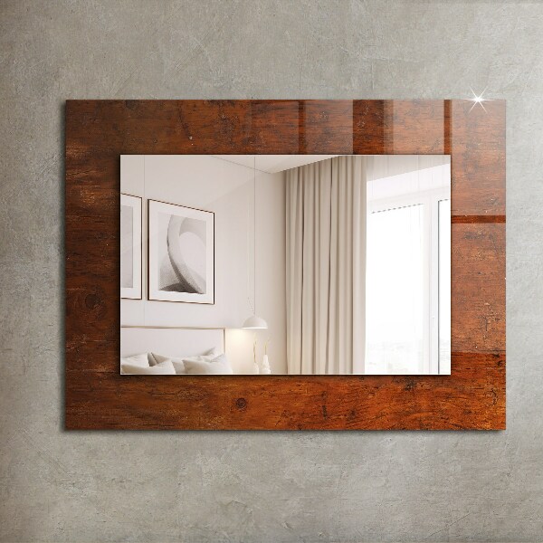 Wall mirror decor Antique wooden table