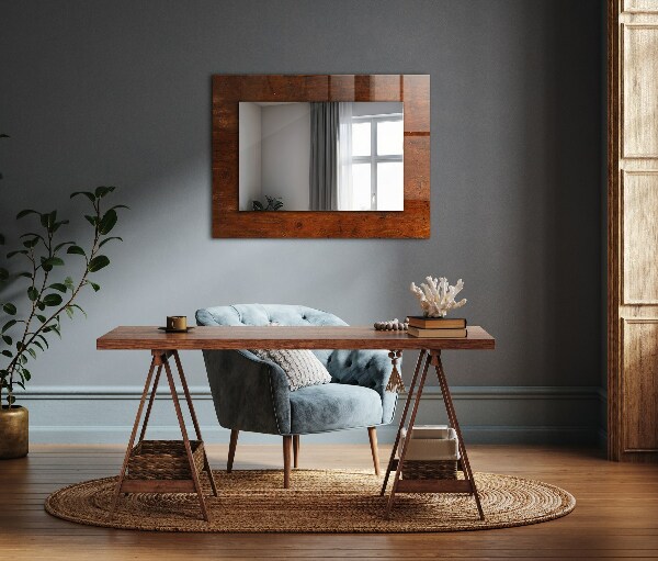 Wall mirror decor Antique wooden table