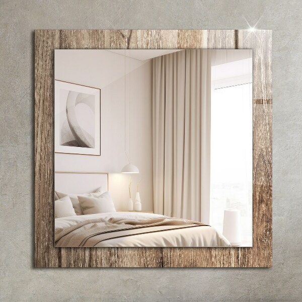 Decorative mirror Wooden plank floor