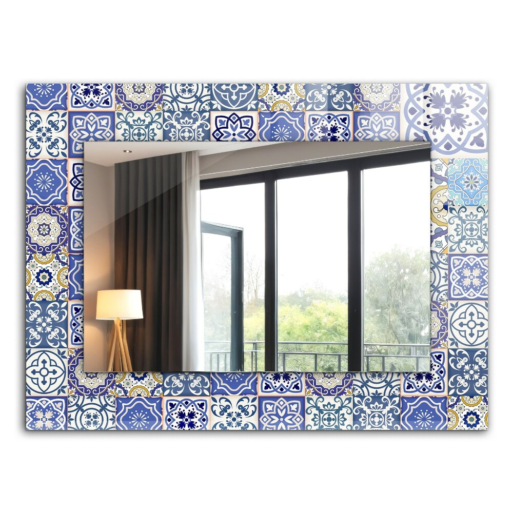 Wall mirror decor Coloured mosaics