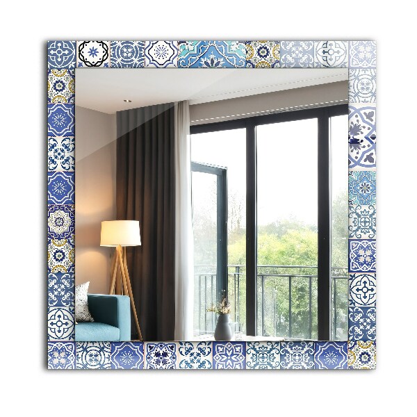 Wall mirror decor Coloured mosaics