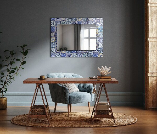 Wall mirror decor Coloured mosaics