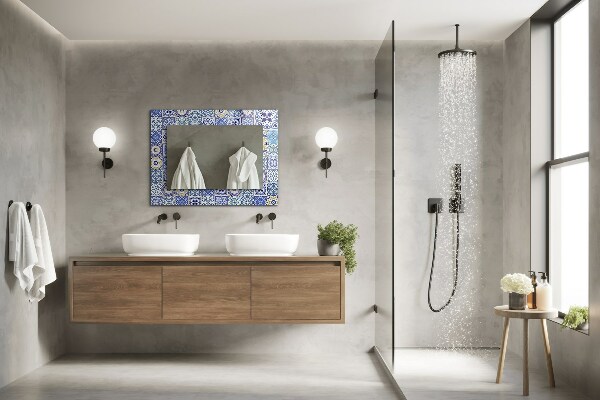 Wall mirror decor Coloured mosaics