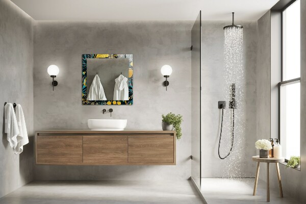 Printed mirror Petal motifs