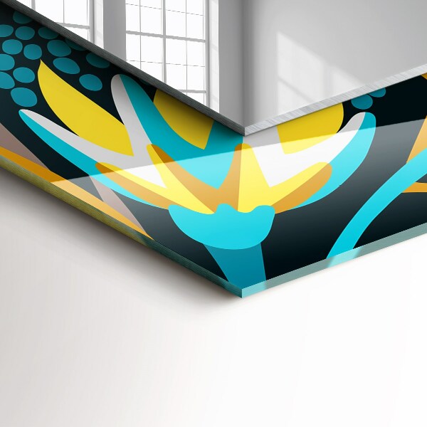 Printed mirror Petal motifs