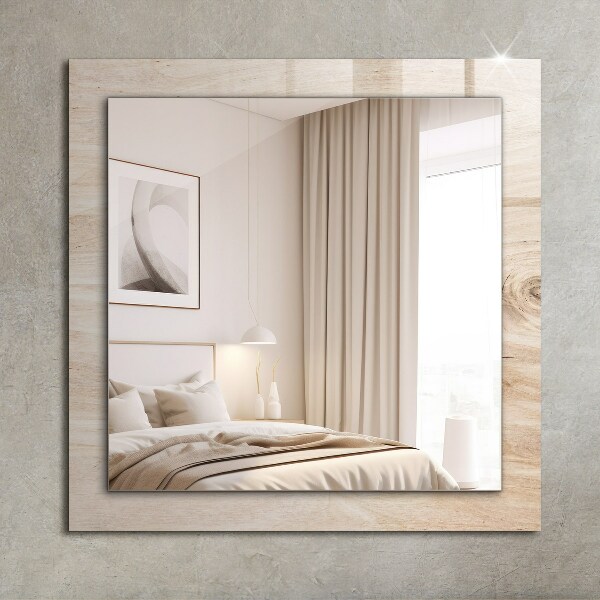 Wall mirror decor Knotted wood