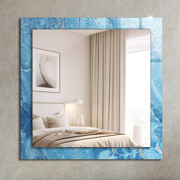 Printed mirror Blue marble designs
