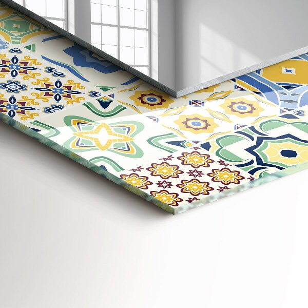 Wall mirror design Coloured tiles