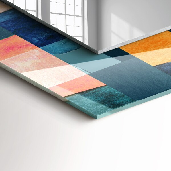 Decorative mirror Coloured abstract rectangles