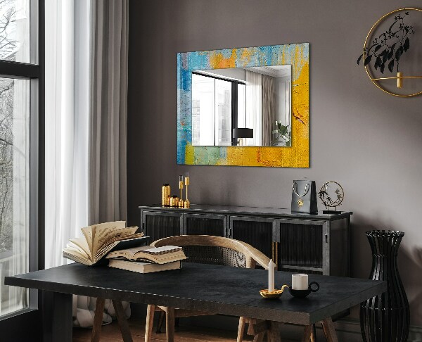 Mirror frame with print Abstract oil painting