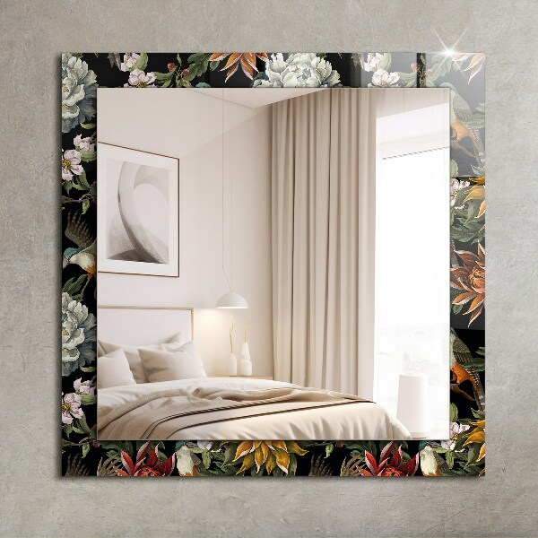 Decorative mirror Flowers and birds