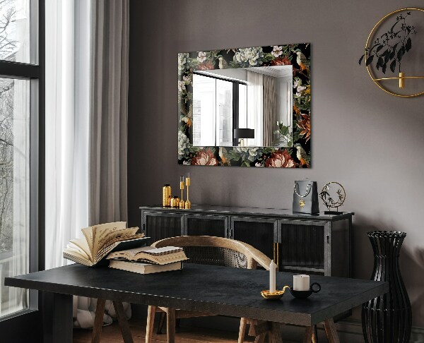 Decorative mirror Flowers and birds