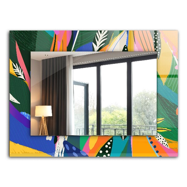 Wall mirror design Coloured abstract motif