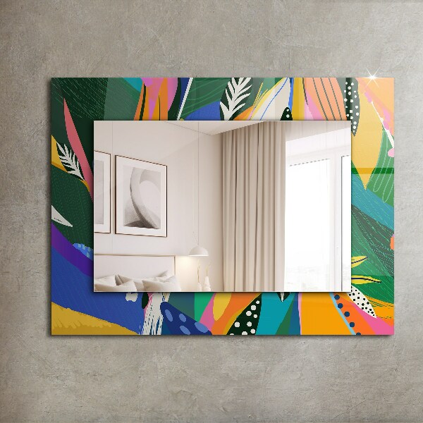 Wall mirror design Coloured abstract motif