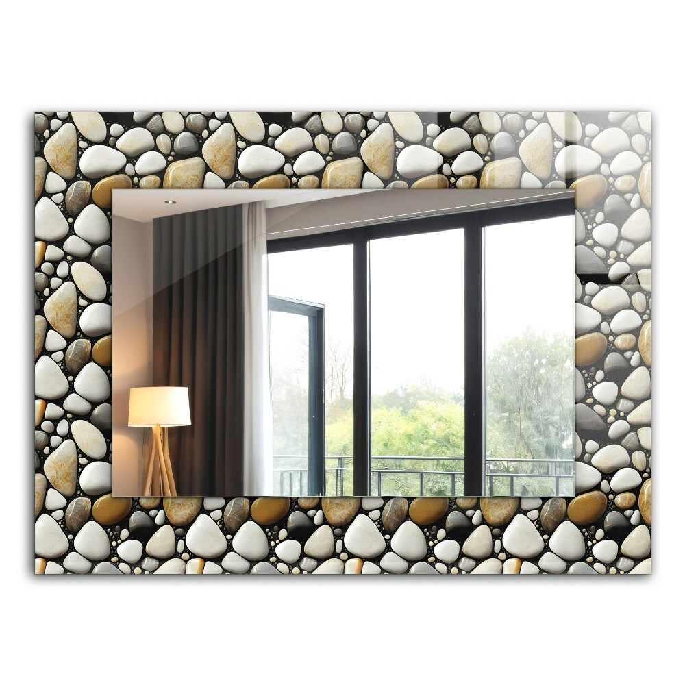 Wall mirror decor Stone motifs