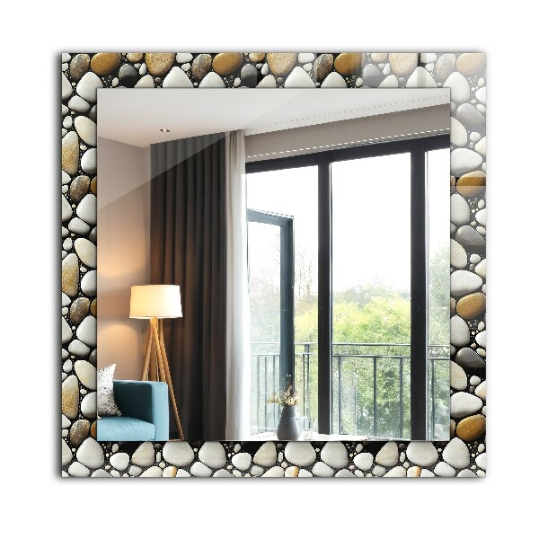 Wall mirror decor Stone motifs