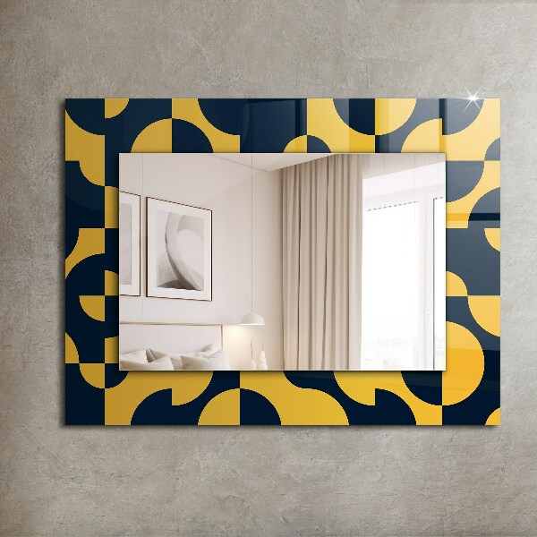 Printed mirror Abstract geometric motif