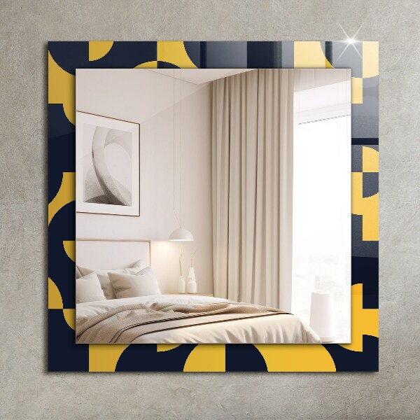 Printed mirror Abstract geometric motif