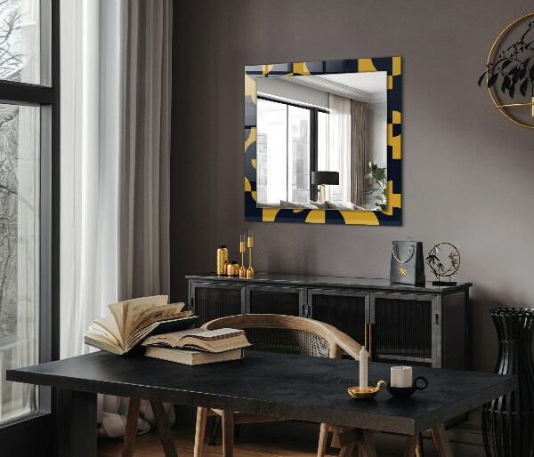 Printed mirror Abstract geometric motif