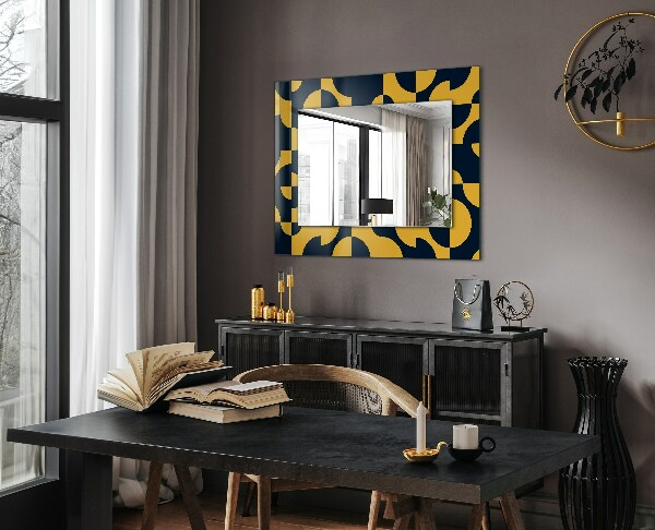 Printed mirror Abstract geometric motif