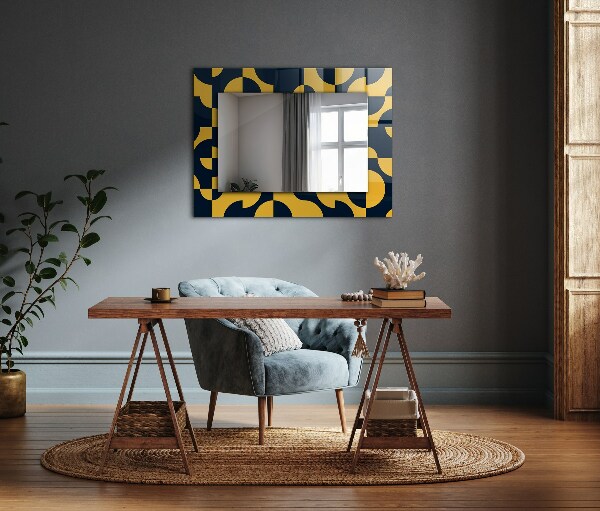 Printed mirror Abstract geometric motif