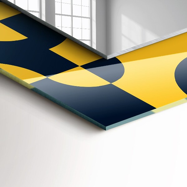 Printed mirror Abstract geometric motif
