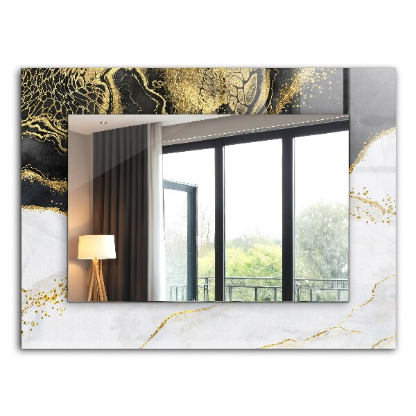 Wall mirror decor Abstract art in gold