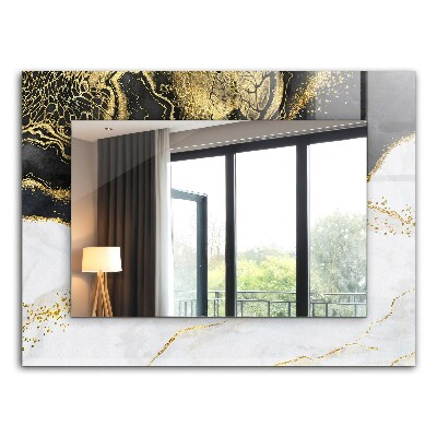 Wall mirror decor Abstract art in gold